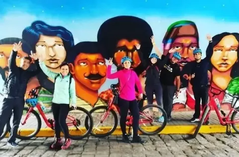 Fietstocht door de stad Lima Peru